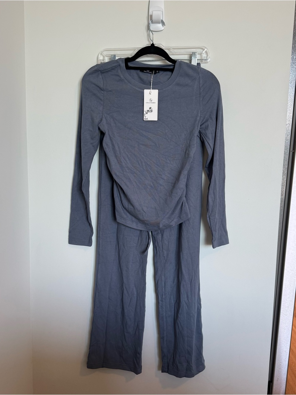 NWT Amazon Women's Two-Piece Lounge Set in Slate Gray
